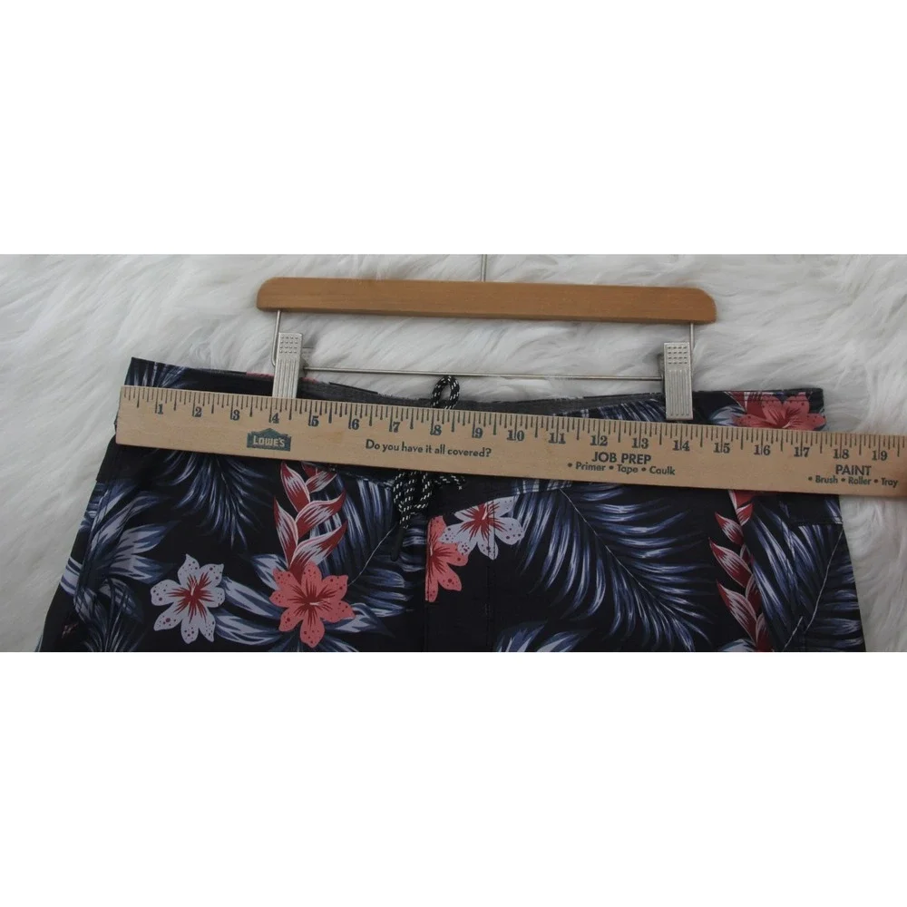 (2)Lot Mens Surf Board Shorts Swim Trunks 36 Hurley Floral Beach Phantom Yellow